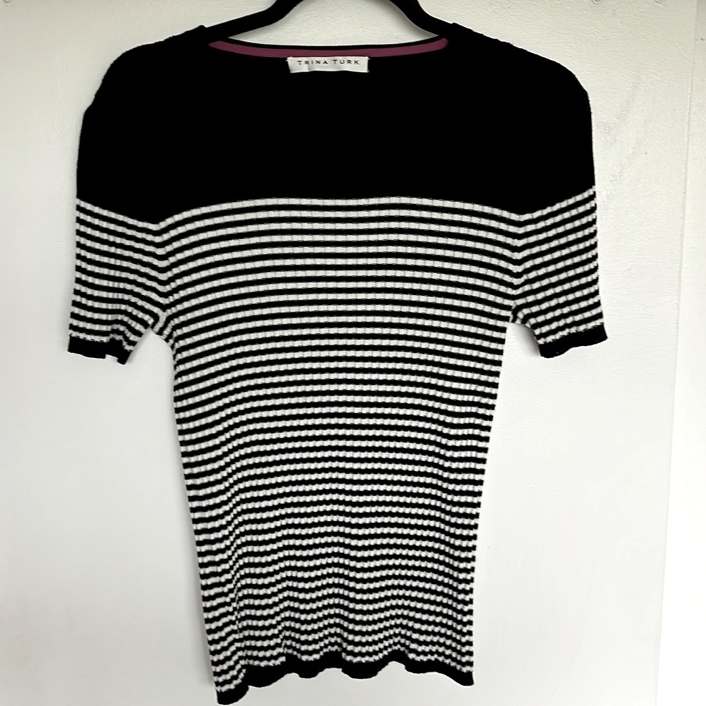 Trina Turk Striped Knit Top